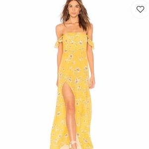 Flynn Skye Bardot Dress Yellow